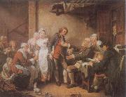 Jean Baptiste Greuze L-Accordee de Village china oil painting reproduction